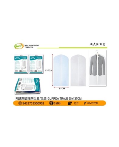 60X137CM FUNDA PARA TRAJE