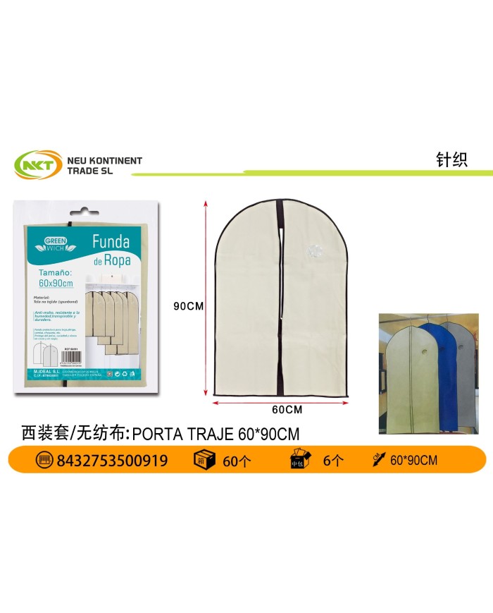 60X90CM FUNDA PARA TRAJE