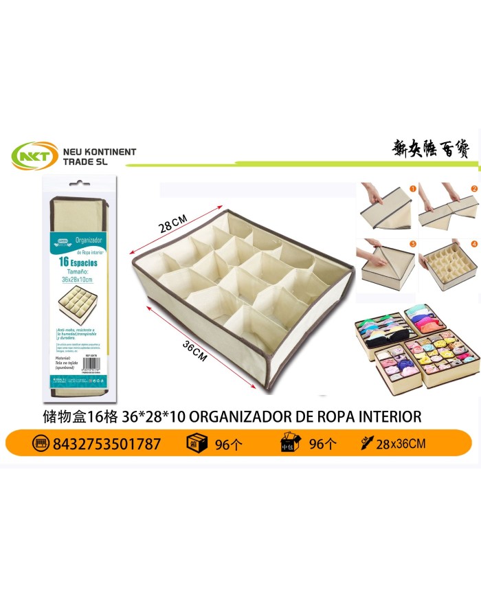 36X28X10CM 16 DIVICION ORGANIZADOR DE 1
