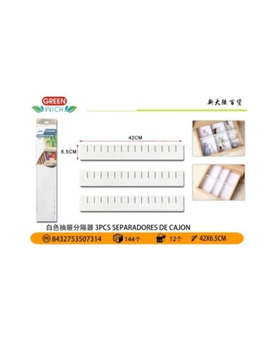 3 42,3X5CM SEPARADORES DE CAJON