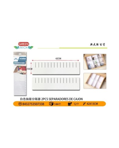 2 42,3X13CM SEPARADORES DE CAJON