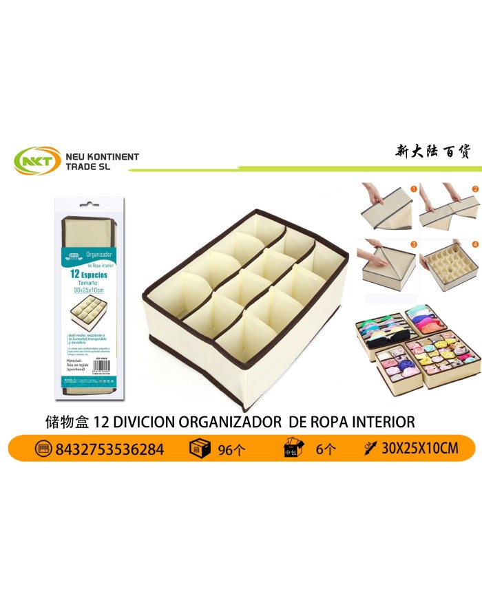 30X25X10CM 12 DIVICION ORGANIZADOR DE 1