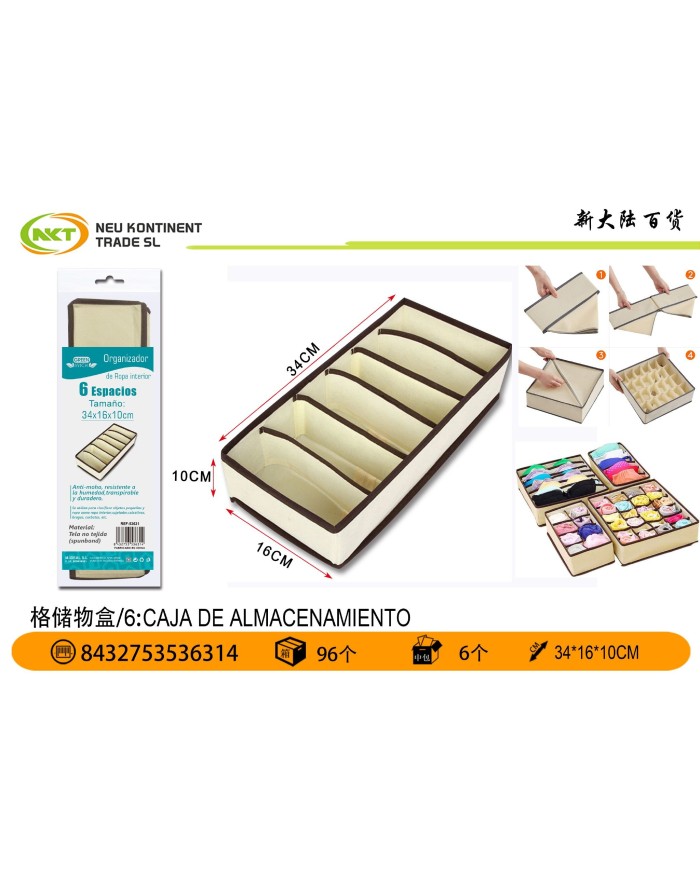 34X16X10CM 6 DIVICION ORGANIZADOR
