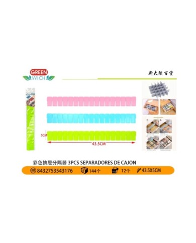 3 43,5X5CM SEPARADORES DE CAJON