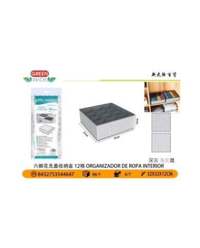 12 32X32X12CM ORGANIZADOR DE ROPA INTERIOR
