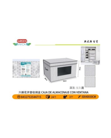 50X40X30CM CAJA DE ALMACENAJE CON VENTANA