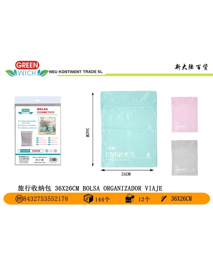 36X26CM BOLSA ORGANIZADOR VIAJE