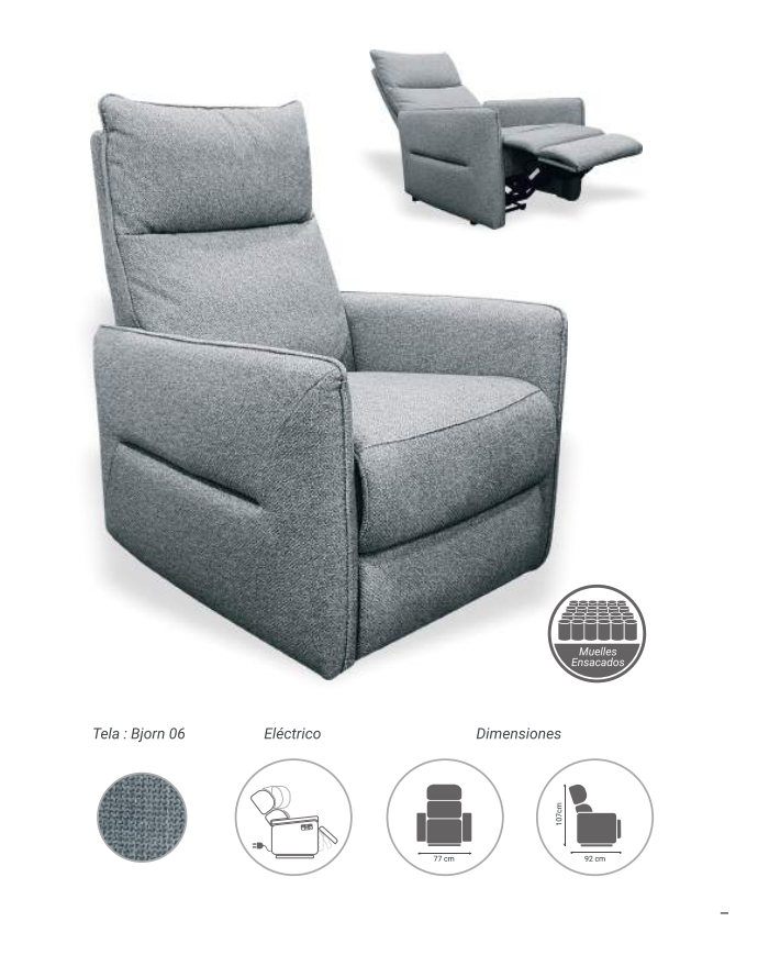 Sillón Relax Eléctrico Montana Bjorn 06