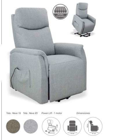 Sillón PowerLift Arizona Neve 16/85 con Mando USB