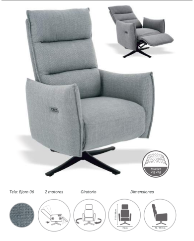 Sillón Relax Giratorio Eléctrico Filadelfia Bjorn 06