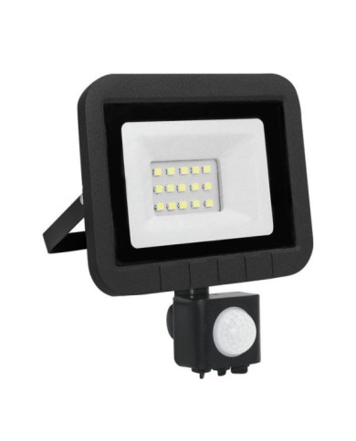 PROYECTOR LED SENSOR PLANO NEGRO 10W.F