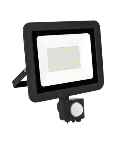 PROYECTOR LED SENSOR PLANO NEGRO 50W.F