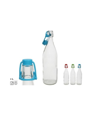 BOTELLA TOP LORY 1L TAPON. SURT. TRANSPARENTE