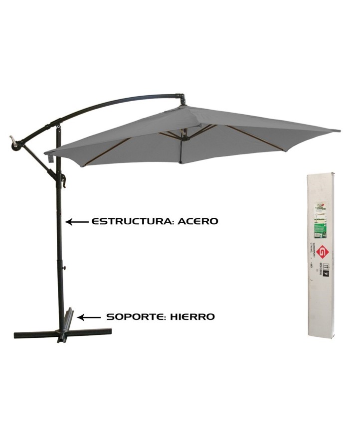SOMBRILLA GRIS 3M C/BRAZO DE ACERO 48MM
