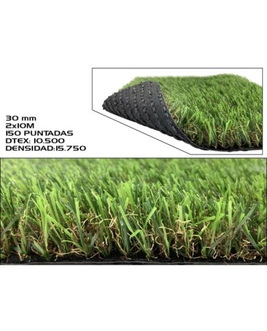 CESPED ARTIFICIAL 2MX10M- 30MM 150 PUNTADAS  DTEX: