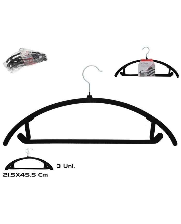 SET 3 PERCHAS FLOCADAS 21,5X45,5CM