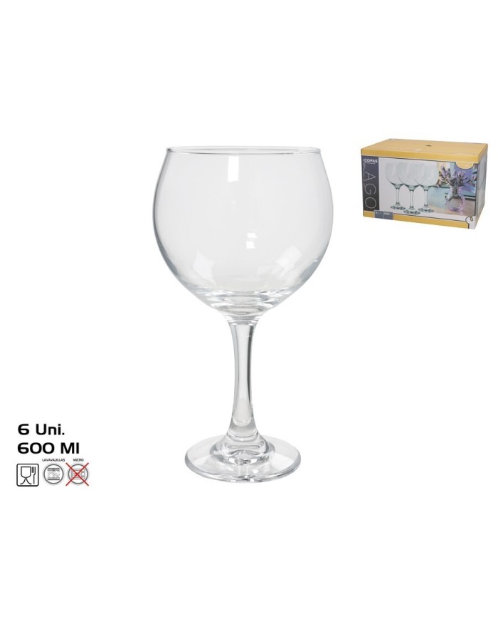 SET 6 GRAN COPAS LAGO 600ML