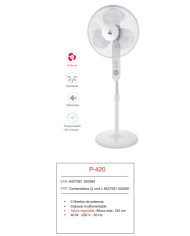 Ventilador 40 cm temporizador mando a dist