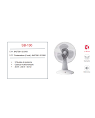 Ventilador sobremesa 30 cm