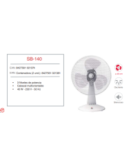 Ventilador sobremesa 30 cm