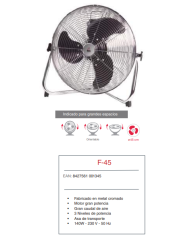 Semi-Industrial de suelo 50 cm Ø 200 w