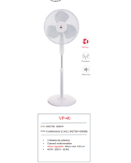 Ventilador 40 cm pie base redonda