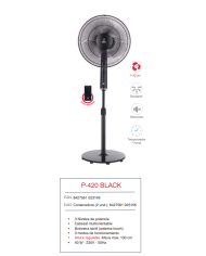 Ventilador 40 cm temporizador mando a dist