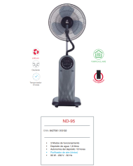 Ventilador 40 cm Ø nebulizador purificador