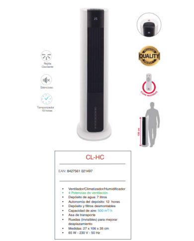 Climatizador evaporativo acabado PREMIUM