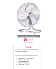 Semi-industrial de suelo 45 cm Ø oscilante 90w