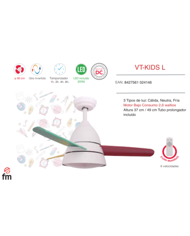 DC 90 cm Ø c/Luz c/Mando BAJO CONSUMO