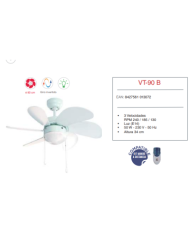 80 cm con Luz palas blancas