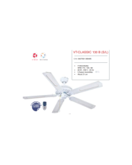 132 cm Ø sin Luz palas blancas