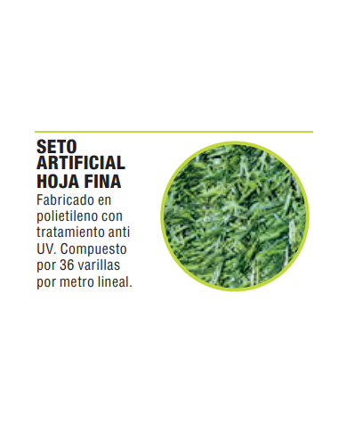 SETO ARTIFICIAL 1 X5 M NATUUR