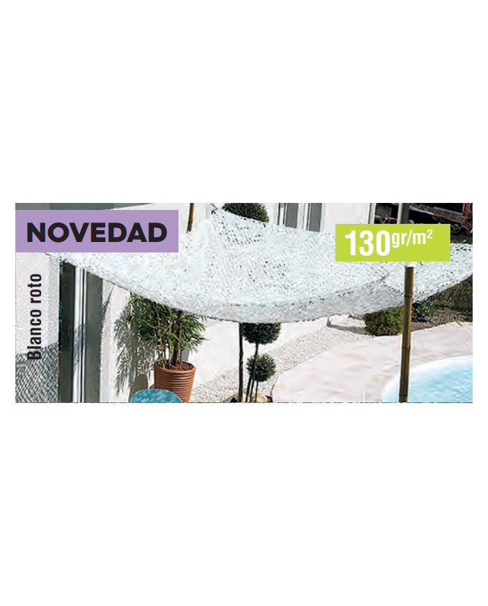 TOLDO VELA SOMBREO CUADRADO CAMUFLAJE 3 X 3 M BLAN