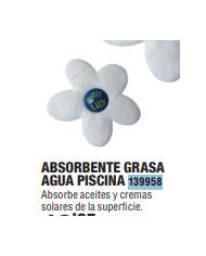 ABSORBENTE GRASA AGUA PISCINA 6 UDS WATER LILY OP
