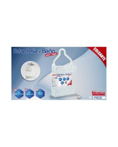 ESTANTE COLGADOR DOBLE BLANCA