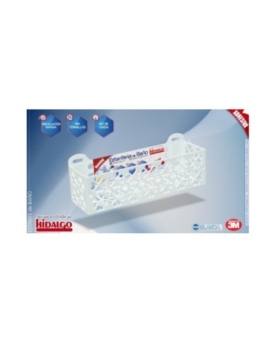 ESTANTE PLAST. BAÑO 1 PISO BLANCO