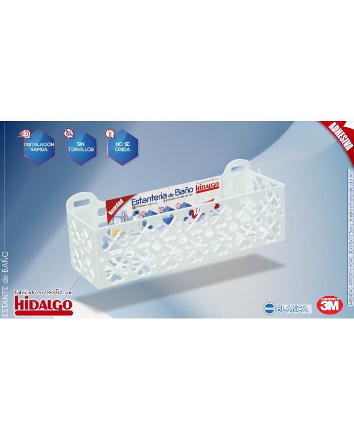 ESTANTE PLAST. BAÑO 1 PISO BLANCO