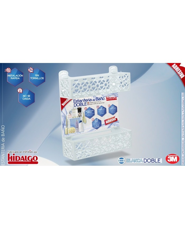 ESTANTE PLAST. BAÑO DOBLE BLANCO