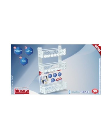 ESTANTE PLAST. BAÑO TRIPLE BLANCO