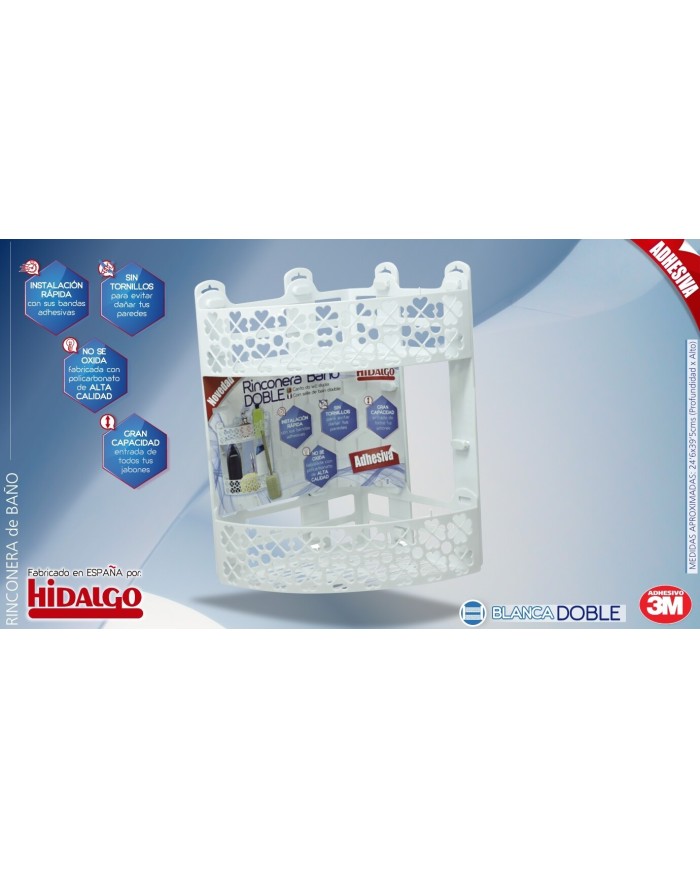 RINCONERA PLAST. BAÑO DOBLE BLANCO