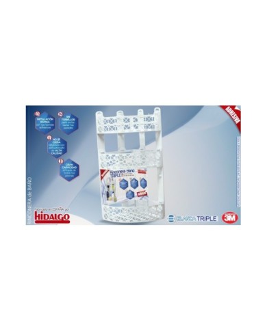 RINCONERA PLAST. BAÑO TRIPLE BLANCO
