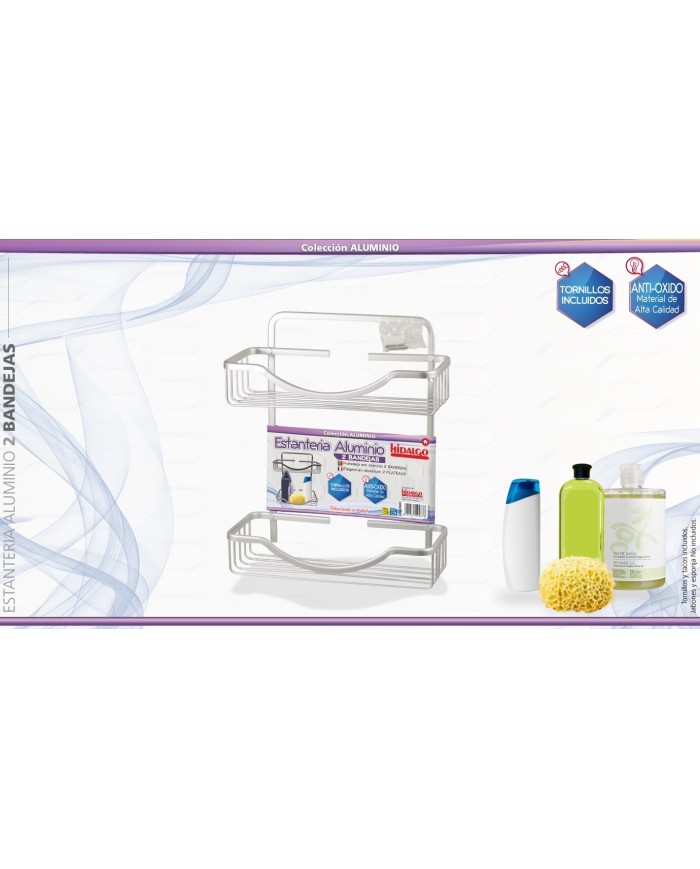 ESTANTE ALUMINIO 2 BANDEJAS