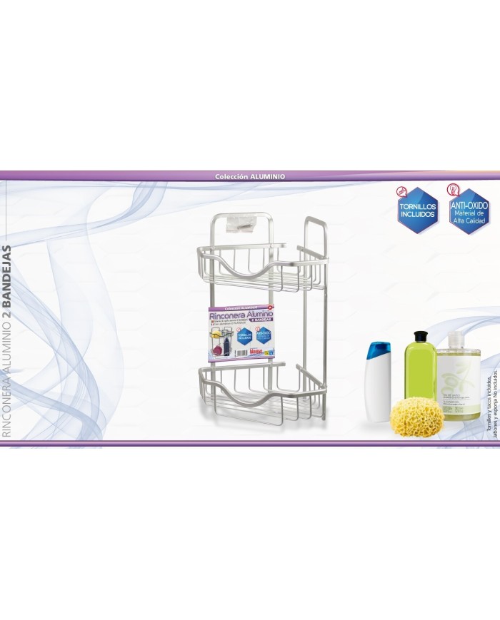 RINCONERA ALUMINIO 2 BANDEJAS