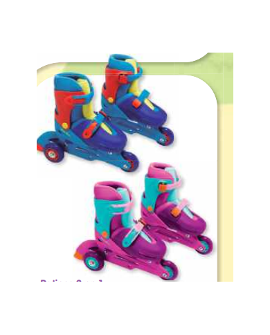 Patines 2 en 1 ajustables azul (Talla 31/34)