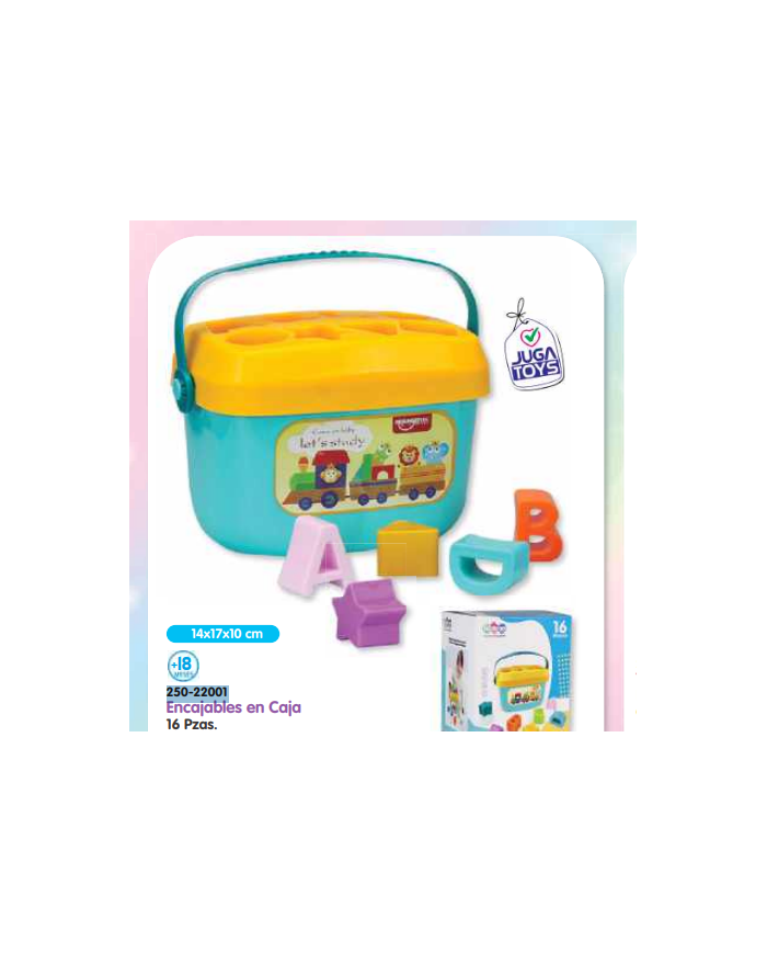 Encajables en caja 16 pzas 14x17x10cm