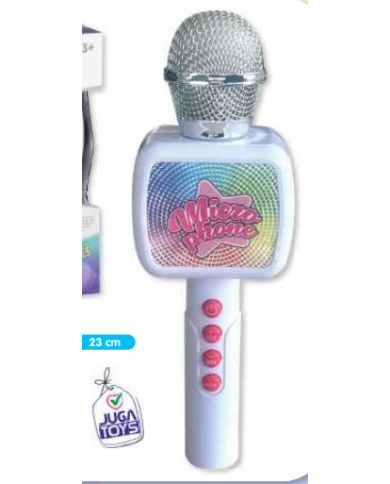 Micrófono Karaoke con bluetooth en color blanco 23cm