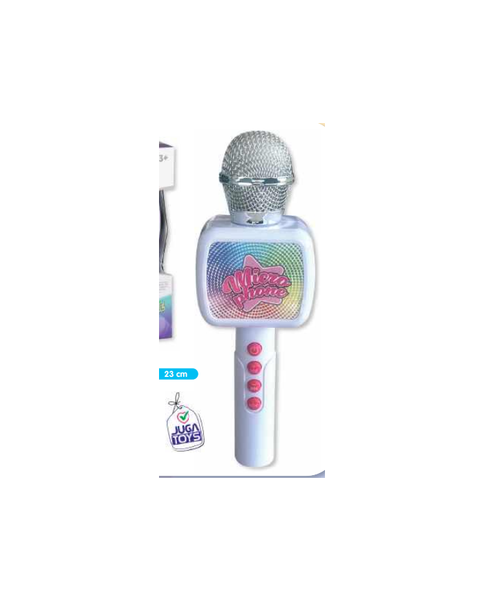 Micrófono Karaoke con bluetooth en color blanco 23cm