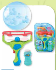 Lanzador pompas magicas gigantes, incluye botella con líquido